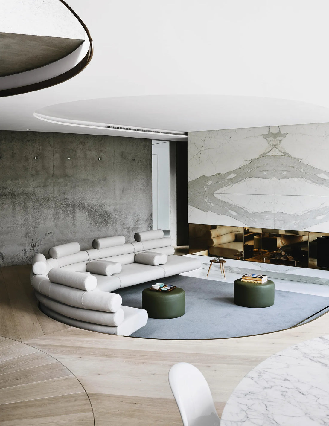 In his South London house, architect Nick Eldridge has designed this sunken seating area help to define it within the open-plan living space. Michael Sinclair